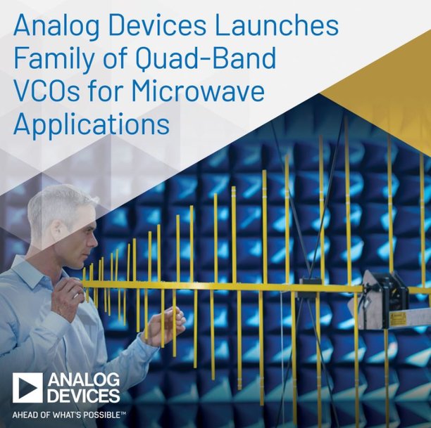 アナログ・デバイセズ、マイクロ波アプリケーション向けクワッドバンドVCOを発表